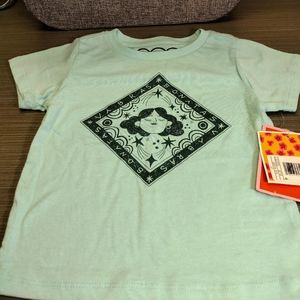 Girl's Blue/Teal JZD Vibras Bonita Short Sleeve T-Shirt Latino Heritage Size 2T